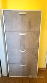 Scarpiera con 4 ante