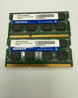 SO-DIMM RAM 2x2GB PC3 1333