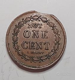 Stati Uniti, not one cent, 85 chatham st, 1863