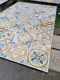 Tavolo Ferro Battuto Mosaico 200x100cm DA 470 Euro