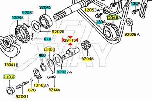 Albero bilanciere Kawasaki KLR 600 391151054