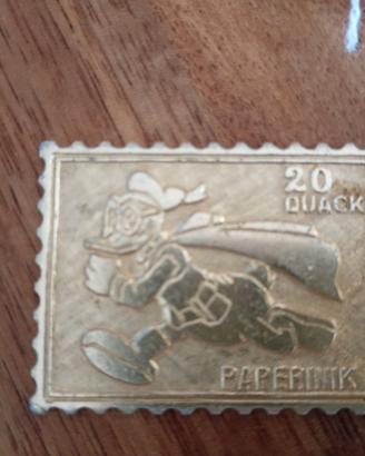 Francobollo Metallico Paperinik 20Quack Disney