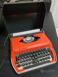 Macchina da Scrivere Rapide VintageRossa+Valigetta