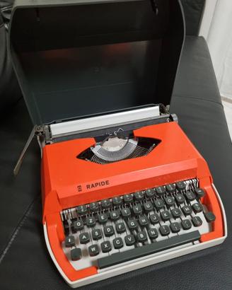 Macchina da Scrivere Rapide VintageRossa+Valigetta