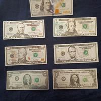 DOLLARI U.S.A. SERIE 7 PZ LAMINA ARGENTATA