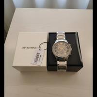 Emporio Armani Chronograph AR11047-NUOVO con Pel