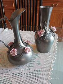 Due vasi vintage in peltro