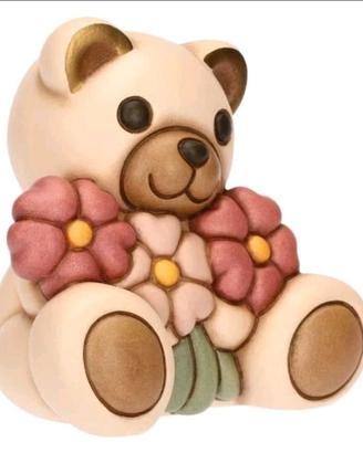 thun teddy primavera con fiori rosa