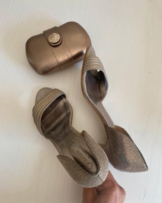 Set cerimonia scarpe + clutch