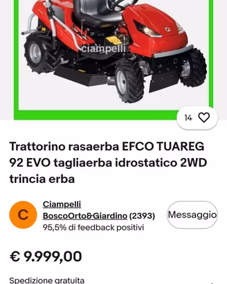 Trattorino tagliaerba
