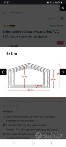 Tendostruttura pvc