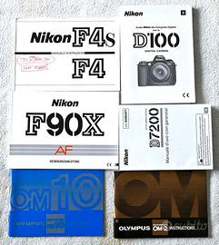 Manuali d'istruzione Nikon e Olympus