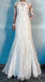 Abito da sposa in tulle ricamato marca Rosa Clarà