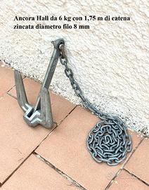 Ancora Hall 6 kg + catena pronta all'uso