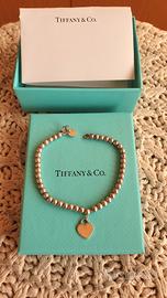 Braccialetto cuore rosa, in argento 925, Tiffany