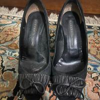 Scarpe Decollete OpenToe nero tacco