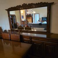 madia in legno più  specchiera