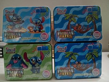Lotto 4 Scatole in Latta Stitch Paldean Fates