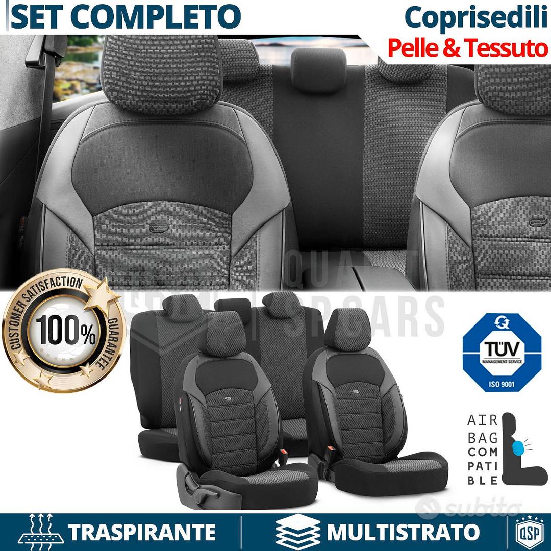 ZWBC 9 Pezzi Coprisedile Auto, per Toyota Hilux 2009-2024,Set Coprisedili Anteriori E Posteriori con Poggiatesta, Sedile Interno Accessorio,Black Gray