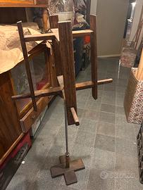 Antico arcolaio in legno per filatura - primi 900