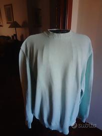 maglia in filo di cotone verde acqua