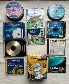 Lotto DVD e CD vergini/nuovi e custodie vuote