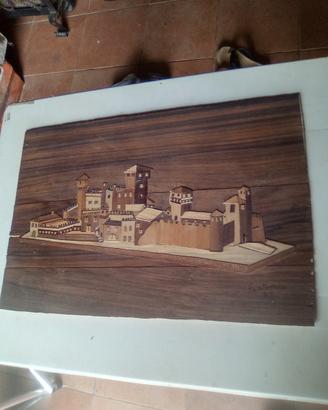 quadro intarsiato vintage 1989