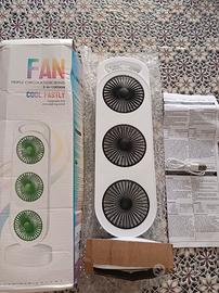 ventilatore Portatile a 3 motori Nuovo 