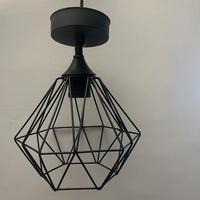 Lampada a sospensione vintage, color nero