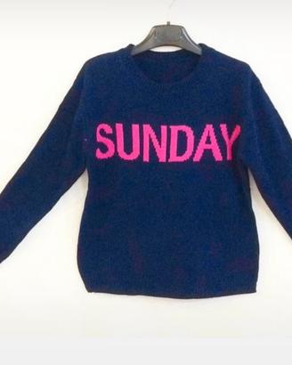 Maglione blu super caldo e morbido