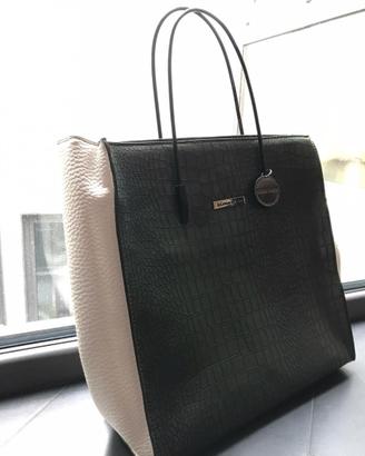 Borsa silvian heach in ecopelle effetto coccodrill