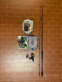Combo canna daiwa + mulinello daiwa + esche