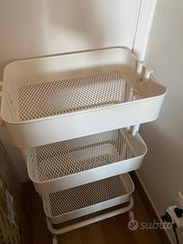 RÅSKOG – Carrello bianco 35×45×77 cm