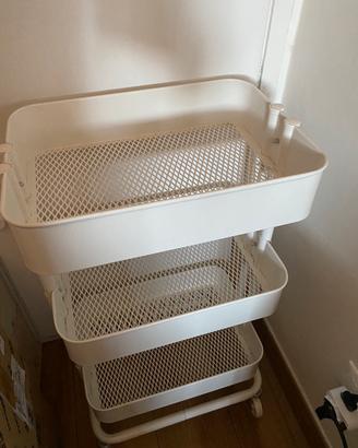 RÅSKOG – Carrello bianco 35×45×77 cm