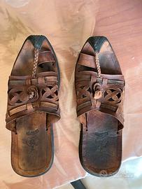 SCARPE INDIANE DI CUOIO