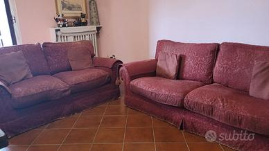2 Divani da 3 e 2 piazze con stoffa E. Furstenberg