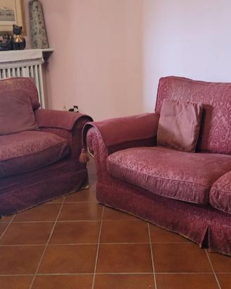 2 Divani da 3 e 2 piazze con stoffa E. Furstenberg