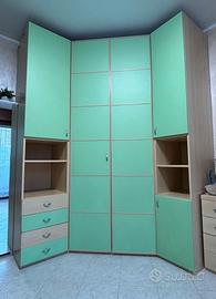 Armadio angolae più letto salvaspazio