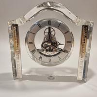 orologio da tavolo acca in cristallo e argento