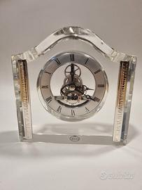 orologio da tavolo acca in cristallo e argento