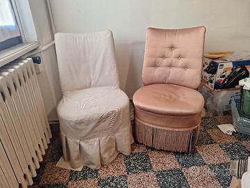 Coppia di poltroncine stile impero, anni '60