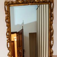 SPECCHIO ANTICO CON CORNICE DORATA misure 156X100