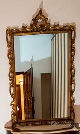SPECCHIO ANTICO CON CORNICE DORATA misure 156X100