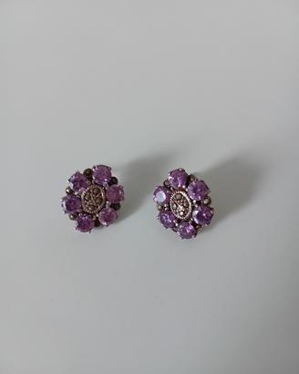 Orecchini vintage metallo e piatte 