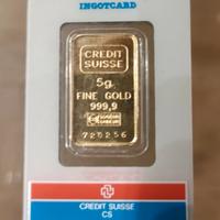 Lingotti Oro 999/1000 24 kt blisterati 5 gr/10 gr