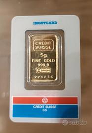 Lingotti Oro 999/1000 24 kt blisterati 5 gr/10 gr