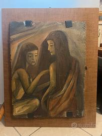 Quadro Figure Femminili (Olio su Masonite)