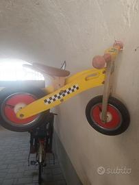 bici senza pedali di legno