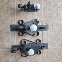 set luci da esterno vintage in ferro