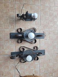 set luci da esterno vintage in ferro